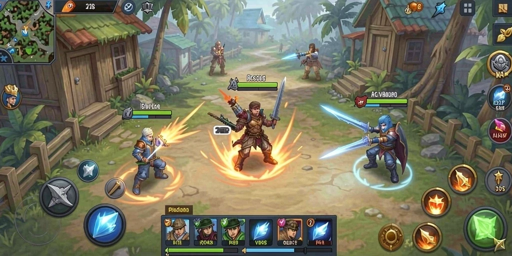 Bermain bersama teman-teman dalam mode multiplayer.